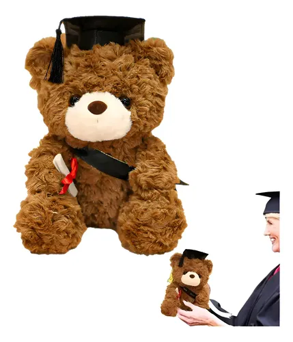 Oso De Peluche De Graduación Con Gorra Y Toga – 25 Cm, Regalo Emotivo Para Estudiantes De Infantil, Primaria Y Secundaria