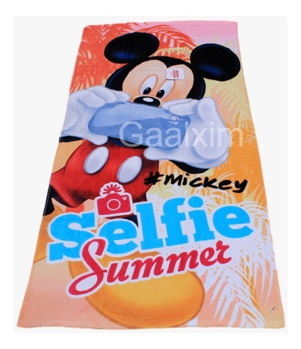  Colap Disney Mickey Mickey Con Toallon De 65cm X 130cm Color Naranja
