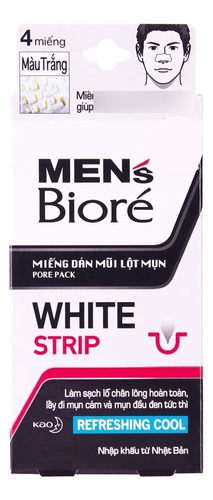 Bioré Men Deep Charcoalpore Limpeza Removedor De Cravos 4un