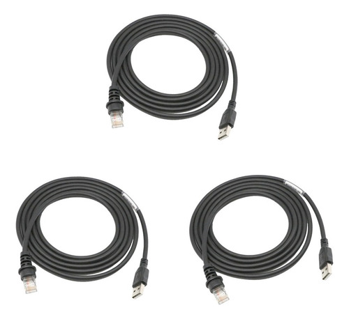 3x 2m Cable Usb Para Honeywell Metrologi Barcode Scanner