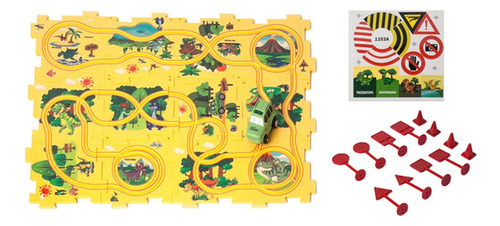 Puzzle Track Car Paly Set Slot Rail Toys Tema Del Dinosaurio