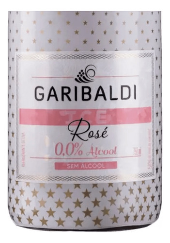 Espumante Sem Álcool Rose Ice Garibaldi 750ml Caixa Kit 4un