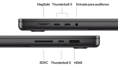 Macbook Pro 16 Chip M4 Max 16 Núcleos 1 Tbssd Negro Espacial Negro Espacial