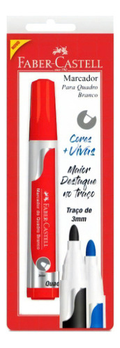 Pincel Caneta Para Quadro Lousa Branco - Vermelho