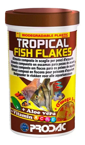 Ração Para Peixes Flocos Tropical Fish Flakes 200g Prodac