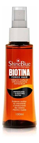 Tônico Crescimento E Antiqueda Biotina Force Hair Shine Blue
