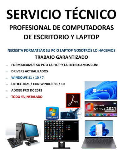 Computadoras Pc-laptop, Formateo, Drivers