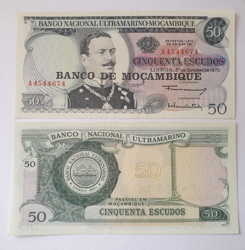 Billetes Mundiales : Mozambique 50 Escudos 1970