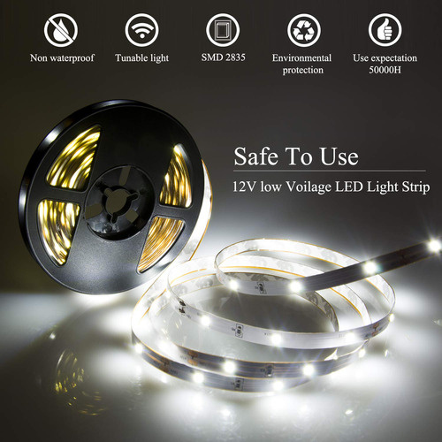 Tira De Luces Led Blancas De 15 Metros Con Control Remoto