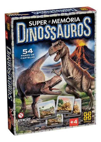 Jogo Super Memória Dinossauros Grow