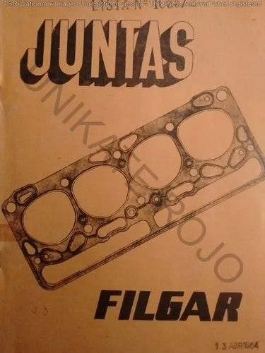 Antiguo Catálogo Juntas Motor Filgar Auto Taller - Año 1964 (Usado)