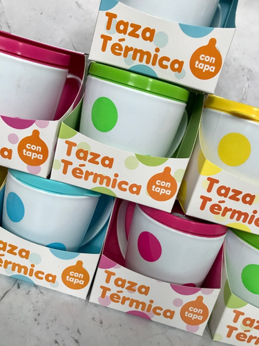 Imagen 7 de 8 de Taza Termica Doble Capa Con Tapa 330 Cc 4 Colores Lunares