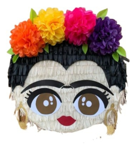 Piñata Artesanal Guitarra Colorida 1 Unidad Negro Frida Frida Mediano