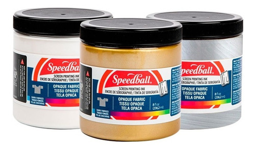 Tinta Para Serigrafía Speedball 236 Ml Colores Telas Oscuras