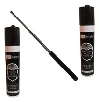 Comprar Bastón Retractil 60 Cm Negro + 2 Gas Pimienta Police Oc-17°