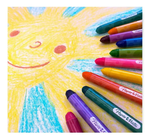 Crayones Paper Mate Jumbo Caja Con 24 Piezas
