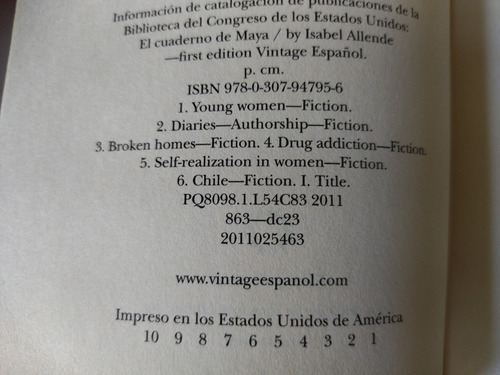 Libro El Cuaderno De Maya - Isabel Allende (Usado)
