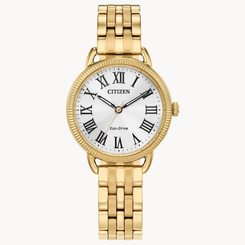 Reloj Citizen Ecodrive Borde Moneda Clásico Em1052-51a Mujer