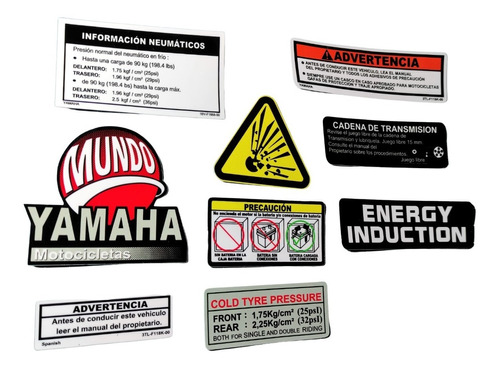 Calcomania Adhesivas Carteles De Advertencia Yamaha