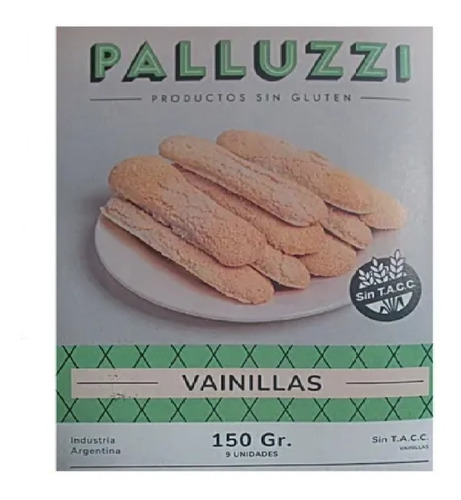 Vainillas Palluzzi X 150grs ( Apto Celiacos) 
