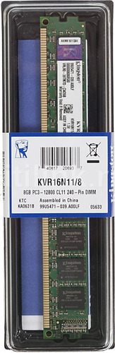 Memoria Ram Kingston Ddr3 8gb Pc3-12800 1600mhz Pc Escritori