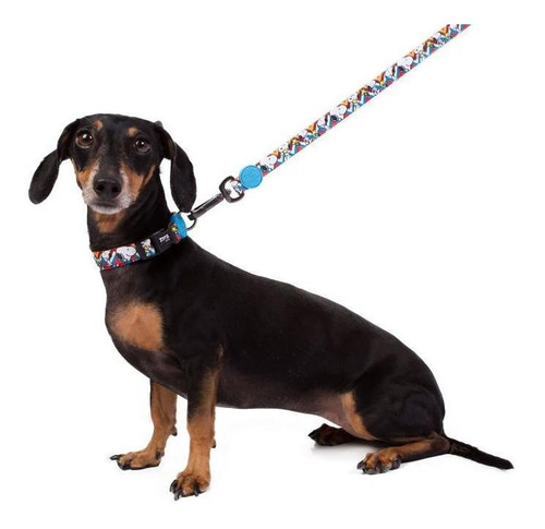Guia Snoopy Zigzag Para Tamanho Pp - Coleira Para Cães