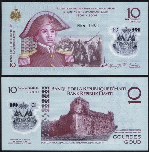 Céduila Haiti Polímero Comemorativa 2013 Fe