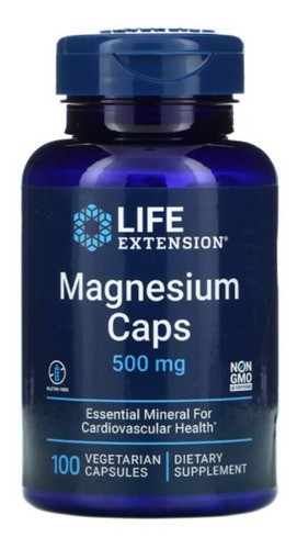 Magnesio Extra Fuerte 500mg 100c Vegetarianas Life Extension