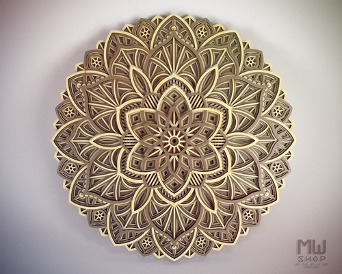 Mandala Multicapa Flor De Vitalidad 60x60cm Decorativo 