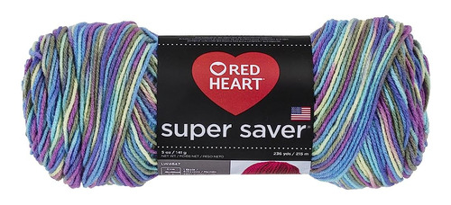 Red Heart Super Saver Yarn, Monet Print