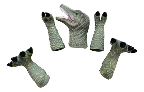 5 Piezas De Marionetas De Dedo De Dinosaurio Hadrosaurio