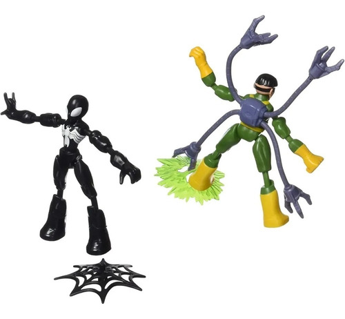 Imagem 4 de 6 de Bonecos Marvel Bend And Flex Spider Man Vs Doc Ock Hasbro