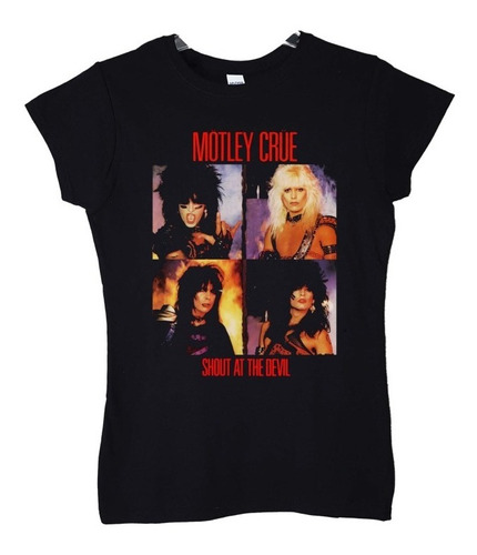 Polera Mujer Motley Crue Shout At The Devil 2 Rock Abominatr