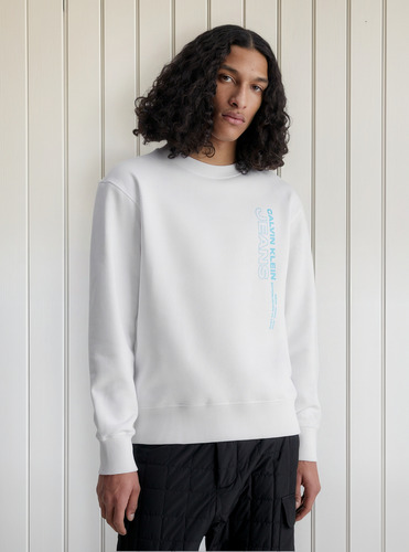 Polerón Stacked Blanco Calvin Klein