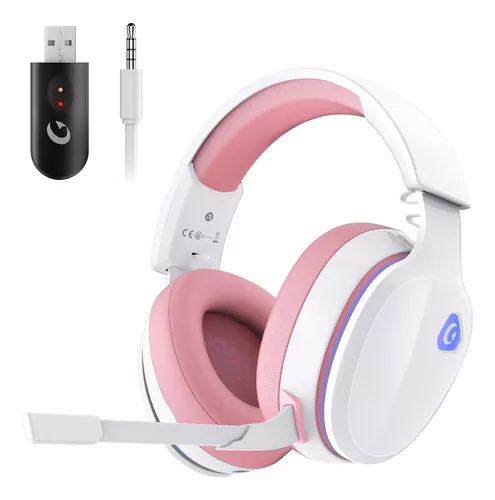 Auriculares inalámbricos para juegos de 2.4 GHz para PC, PS4, PS5, Mac,  Nintendo Switch, auriculares Bluetooth 5.2 con micrófono de cancelación de