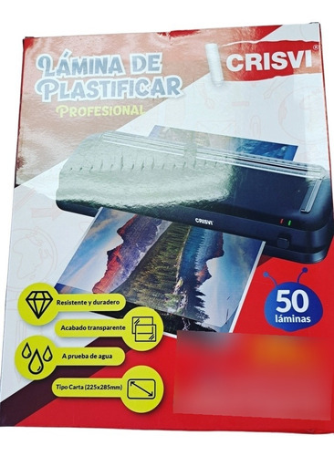 Lámina Para Plastificar Crisvi  Oficio 225 Mm X 345 Mm 