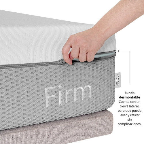 Colchón Smart Firme King Smart Bamboo Certificado Blanco