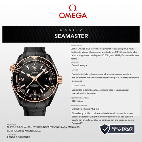 Reloj Omega 21563462201001 Planet Ocean Gmt 45.5mm Bauer