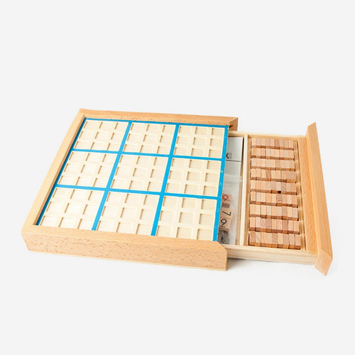 Juego De Sudoku De Madera, Juguete De Aprendizaje Con Azul