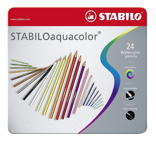 Colores Stabilo Acuarelables X 24 - Unidad A $3292