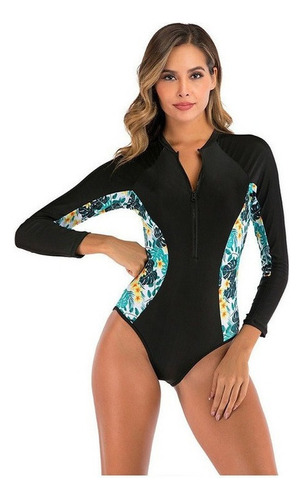 Bañador De Una Pieza For Mujer Traje De Surf De Manga Larga