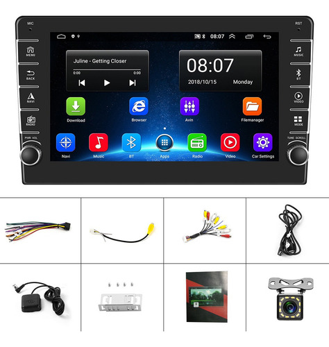 Estéreo De 2din De 8 In Android 9.1 Wifi Gps For Auto 1080p
