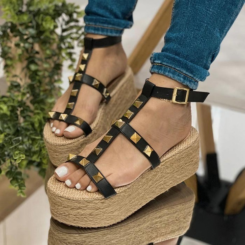 Sandalias Altas Plataformas Taches  Dama Mujer  