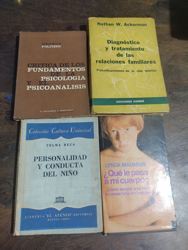 Lote X 4 Libros De Psicología. Reca, Ackerman...olivos