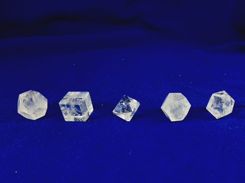 Juego Hexagonal Cuarzo Cristal Del Roca Azul Obsidiana Nivea