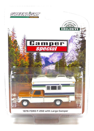 1/64 1976 Ford F-250 Con Camper Greenlight