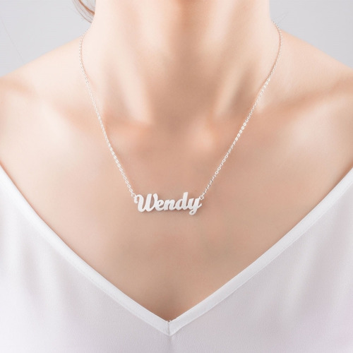 Dije Collar Nombre Personalizado En Plata 950 Tiendataller