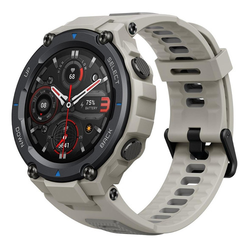 Imagen 2 de 5 de Smartwatch Amazfit Sport T-Rex Pro 1.3" caja 47.7mm de policarbonato desert grey, malla desert grey de silicona A2013