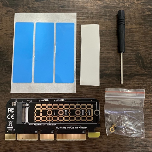 Imagem 2 de 4 de Adaptador Pcie 3.0 Express 4x 8x X16 P/ Ssd Nvme M.2 M2 Mkey
