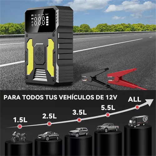 Arrancador De Batería De Coche 2000a Portátil Compresor